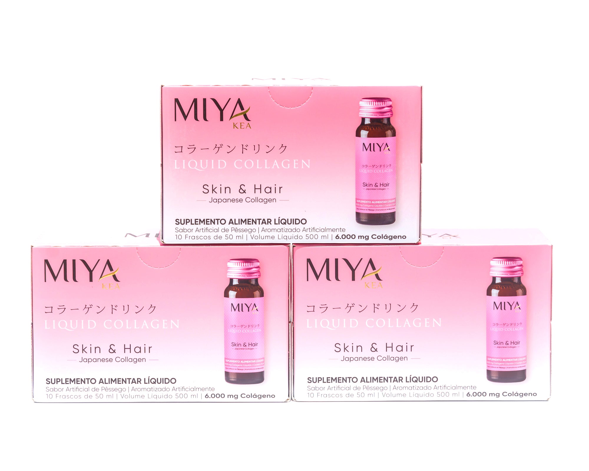 化粧水・ローション・トナー MIYA 3 Caixas Colágeno Skin and Hair - Programa de 30 dias